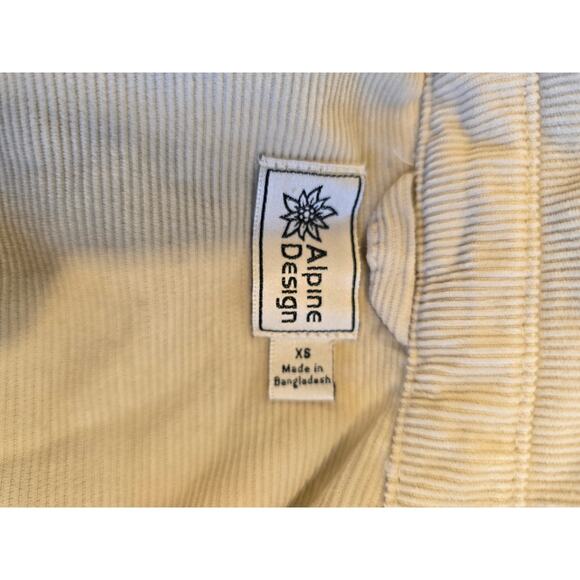Alpine Design Women's Cream Corduroy Button Up Size XS NWT - Picture 8 of 9